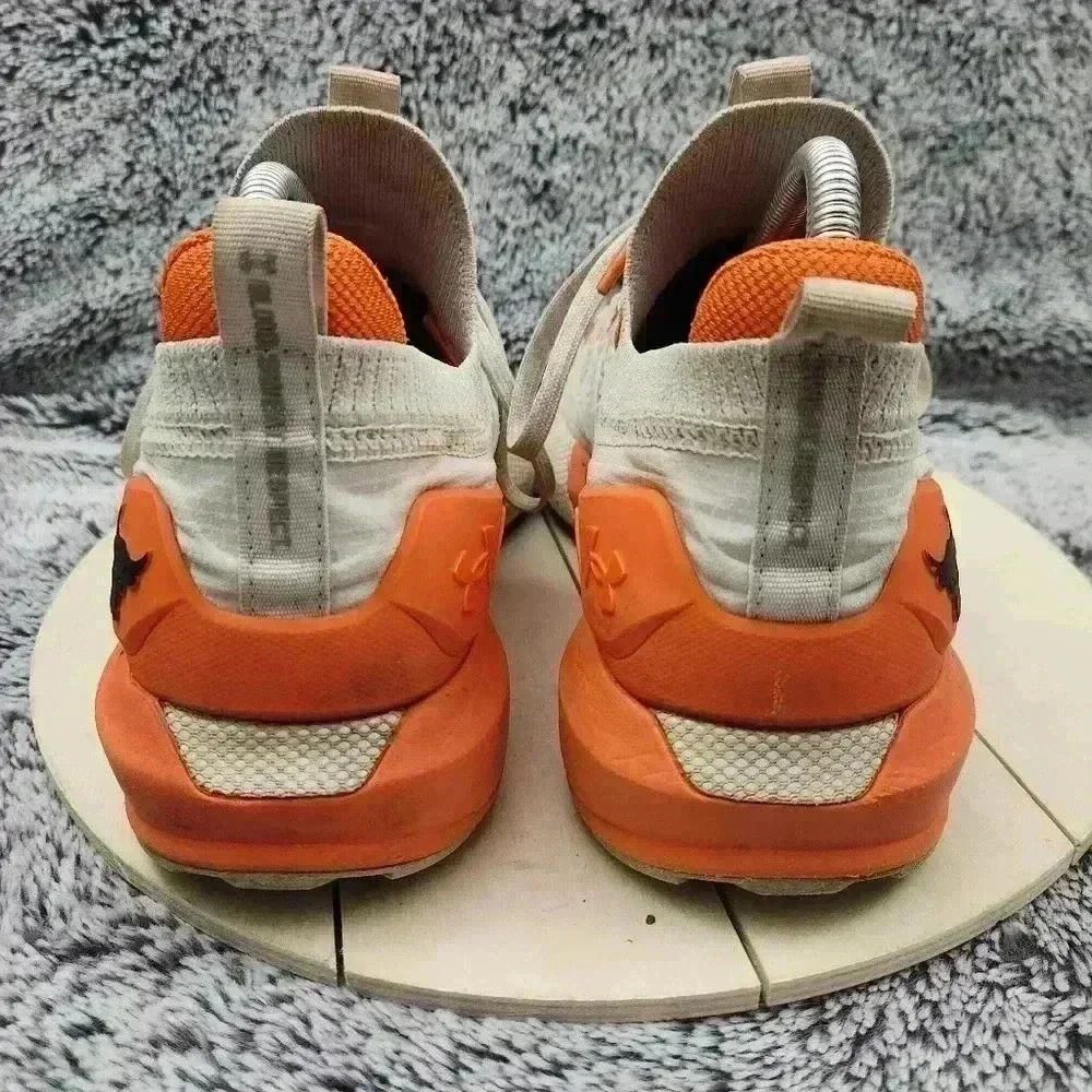 Under Armour Project Rock 3 “Summit White Rogue Orange” Gym Training Shoes - Picture 7 of 9
